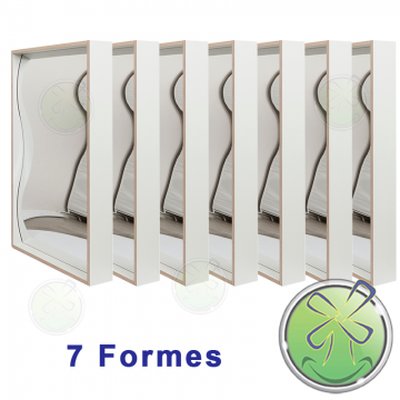 Ensemble de 7 formes 100x68cm blanc set