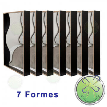 Ensemble de 7 formes 100x68cm noir set
