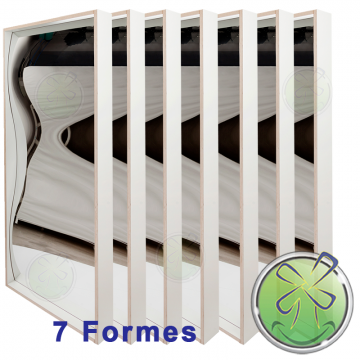 Miroir deformants 150x68cm set 7 formes blanc